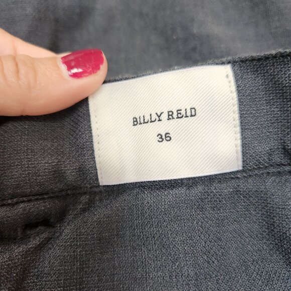 Billy Reid Grey Flat Front Trousers Dress Pants Virgin Wool Silk Cashmere 36 - Picture 6 of 11